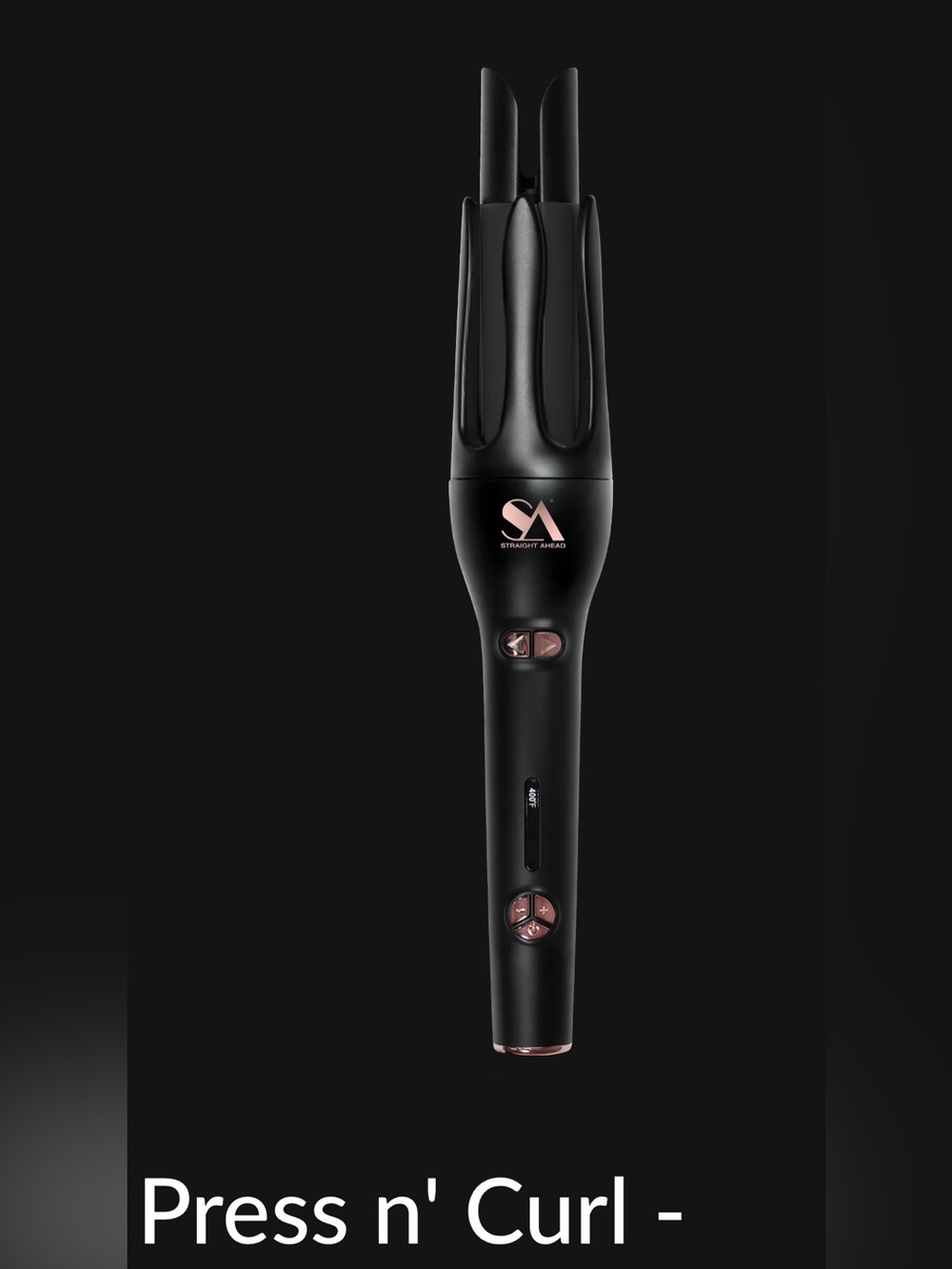 Press n' Curl Automatic Curler in Black with Rose Gold Accents